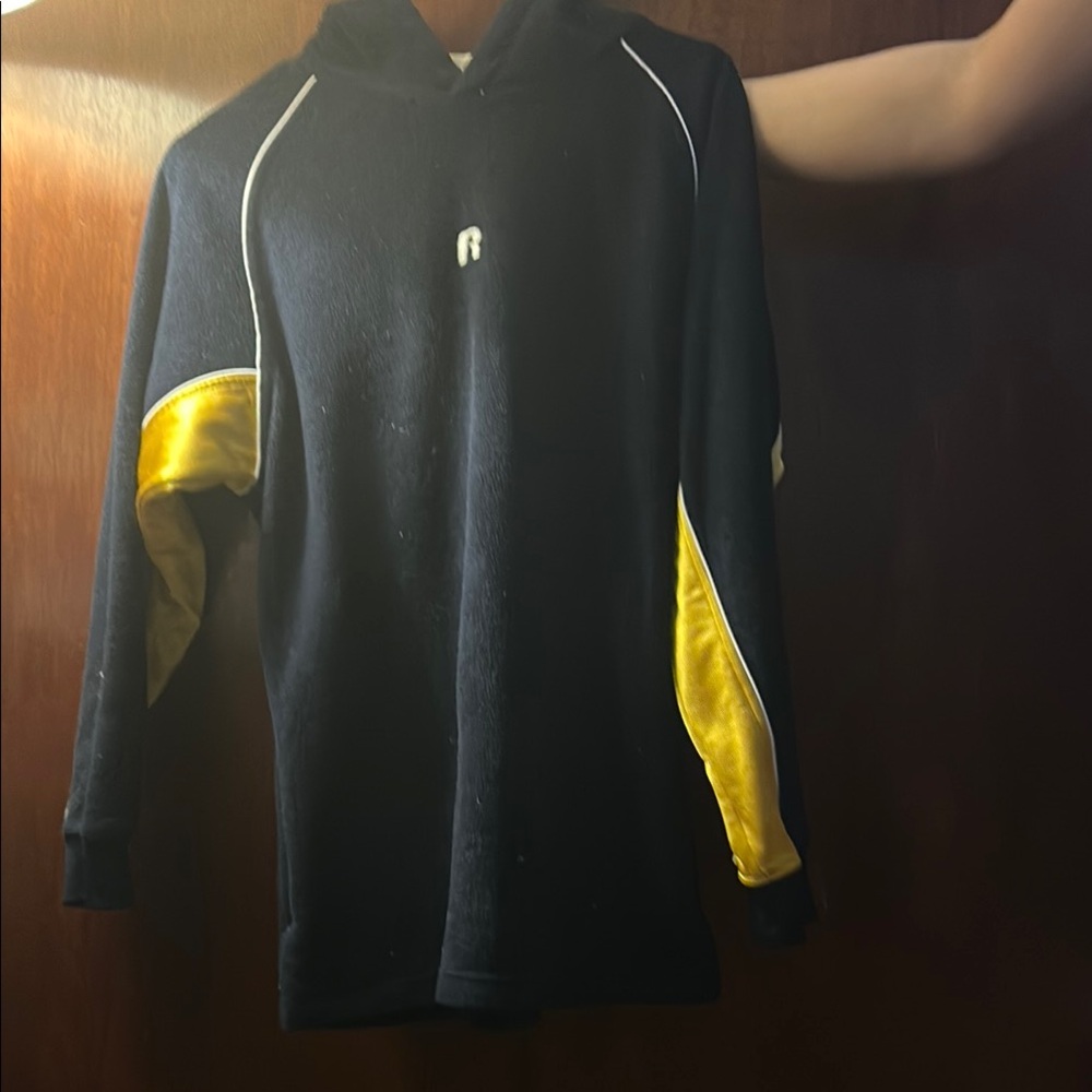 Black and Yellow Hoodie with Logo